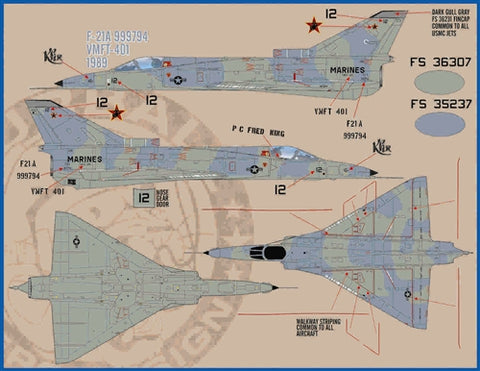 FURBALL 48-020 1/48 F-21A Lion Cabs USN/USMC aggressor