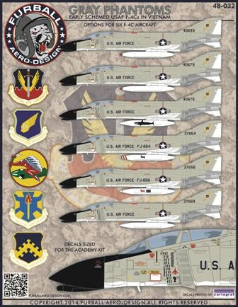 FURBALL 48-032 1/48 USAF F-4C Phantom II Vietnam early painting