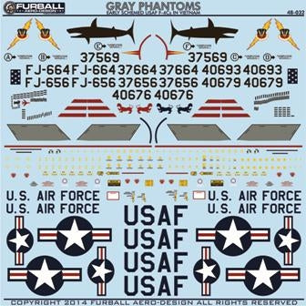 FURBALL 48-032 1/48 USAF F-4C Phantom II Vietnam early painting