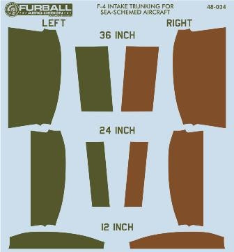 FURBALL 48-034 1/48 F-4 Phantom II, Intake Decal vietnamese camouflage（For Academy）