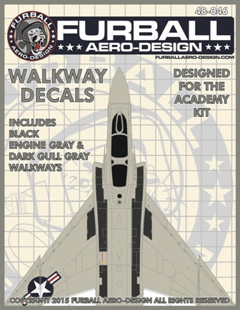 FURBALL 48-046 1/48 USAF Walkway Decals for F-4 Phantom II（For Academy）