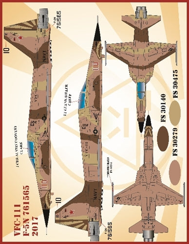 FURBALL 48-065 1/48 USN VFC-111 F-5NF Freedom Fighter, Bandit Sundowners