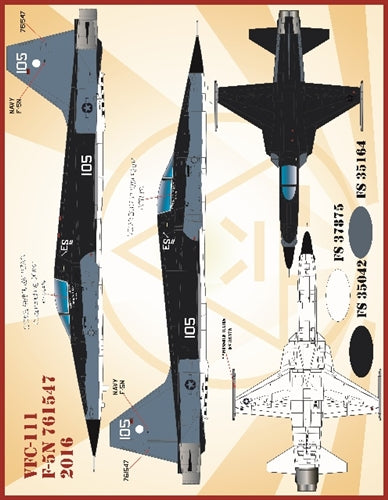 FURBALL 48-065 1/48 USN VFC-111 F-5NF Freedom Fighter, Bandit Sundowners