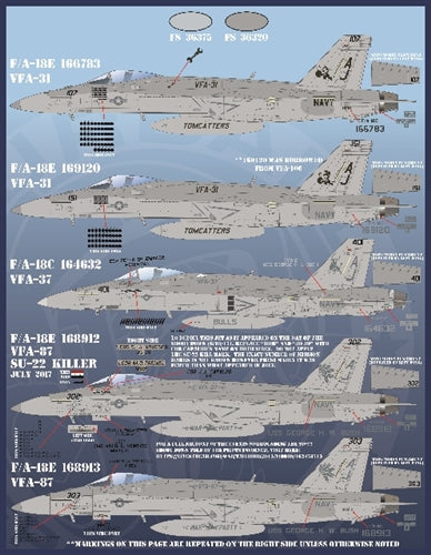 FURBALL 48-066 1/48 USN F/A-18C/E/G Hornet, Carrier Air Wing 8, Operation Innate Resolve 2017