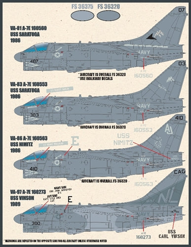 FURBALL 48-068 1/48 USN A-7E Corsair II Short Little Ugly Fuckers, Low Visibility