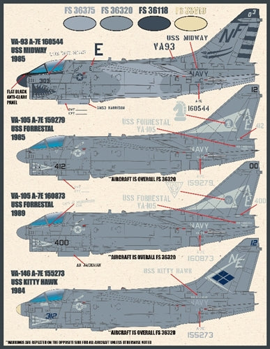 FURBALL 48-068 1/48 USN A-7E Corsair II Short Little Ugly Fuckers, Low Visibility
