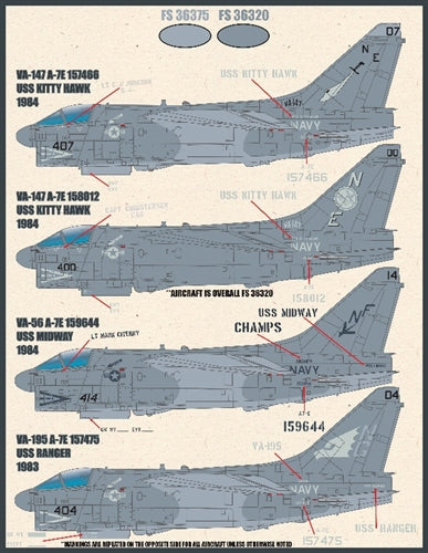 FURBALL 48-068 1/48 USN A-7E Corsair II Short Little Ugly Fuckers, Low Visibility
