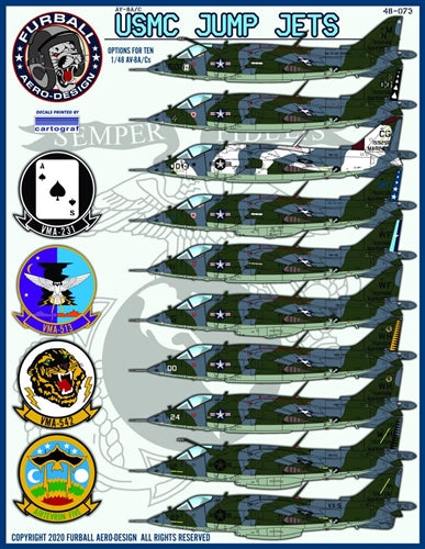 FURBALL 48-073 1/48 AV-8A/C USN jump jets