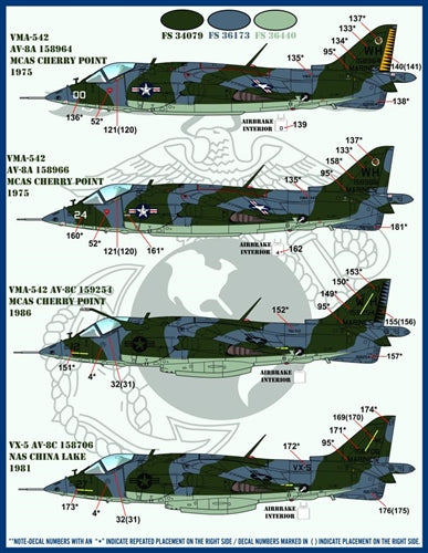 FURBALL 48-073 1/48 AV-8A/C USN jump jets