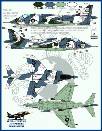 FURBALL 48-073 1/48 AV-8A/C USN jump jets