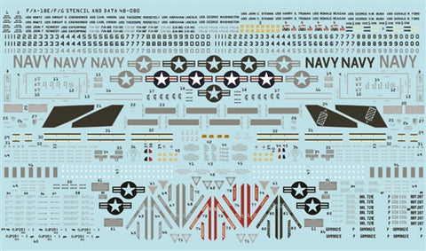 FURBALL 48-080 1/48 F/A-18E/F/G Stencil Set