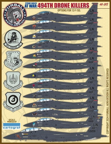 FURBALL 48-093 1/48 F-15E Drone Killer