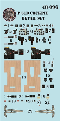 FURBALL 48-096 1/48 P-51D Cockpit Detail Set