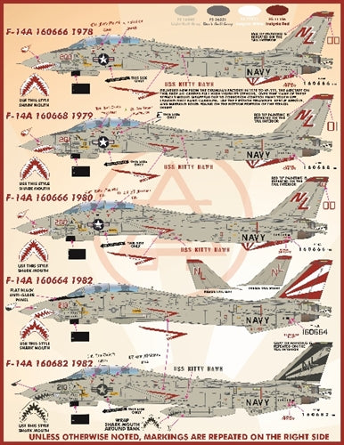 FURBALL 72-009 1/72 USN F-14A Tomcat VF-111 Sundowners Anthology