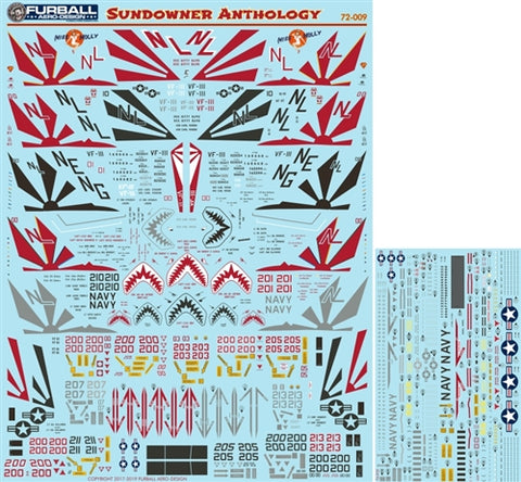 FURBALL 72-009 1/72 USN F-14A Tomcat VF-111 Sundowners Anthology