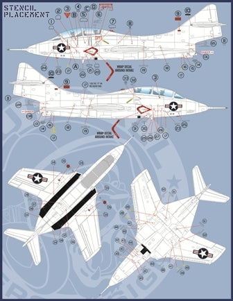 FURBALL FDS-4801 1/48 USN F9F-8T TF-9J Airwing All-Stars: Cougar Trainer CAG