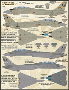 FURBALL FDS-4808 1/48 USN F-14 Tomcat Colors & Markings, Part 1