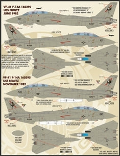 FURBALL FDS-4808 1/48 USN F-14 Tomcat Colors & Markings, Part 1