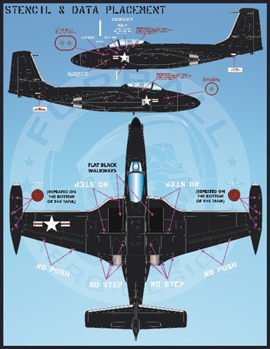 FURBALL FDS-4811 1/48 A colorful F2H-2/2P Sea Blue Banshees of the US Navy and Marine Corps. (For Kitty Hawk)