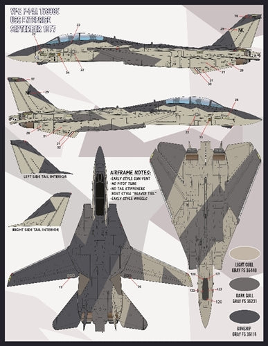 FURBALL FDS-4815 1/48 USN F-14 Tomcat Colors & Markings, Part 7