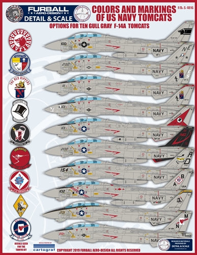 FURBALL FDS-4816 1/48 USN F-14 Tomcat Colors & Markings, Part 8