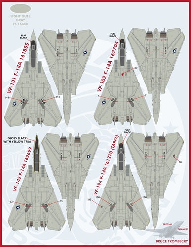 FURBALL FDS-4816 1/48 USN F-14 Tomcat Colors & Markings, Part 8
