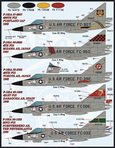 FURBALL FDS-4817 1/48 USAF F-102A Delta Dagger - Color & Markings