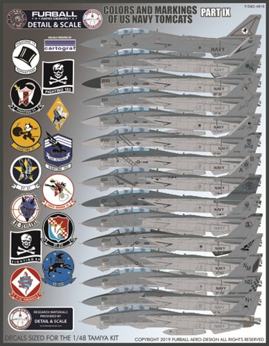 FURBALL FDS-4818 1/48 USN F-14 Tomcat Colors & Markings, Part 9