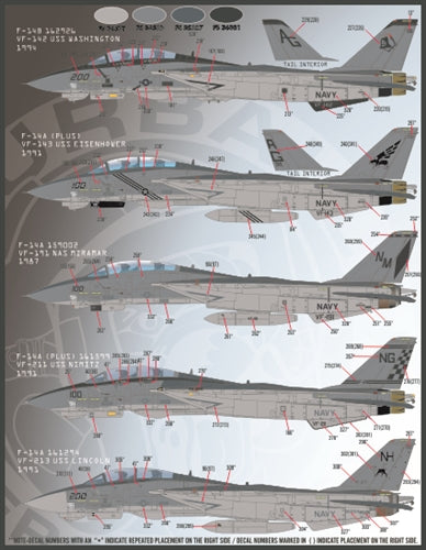 FURBALL FDS-4818 1/48 USN F-14 Tomcat Colors & Markings, Part 9