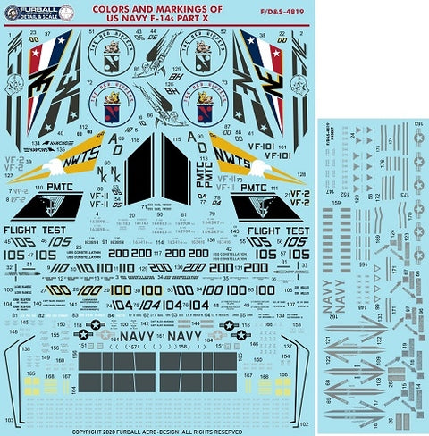 FURBALL F/D&S-4819 1/48 Tomcat Color & Marking Part X