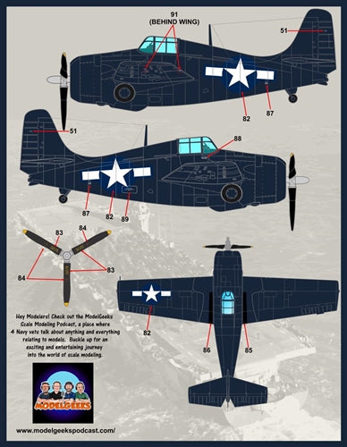 FURBALL F/D&S-4822 1/48 Color and markings of the FM-2 Wildcat
