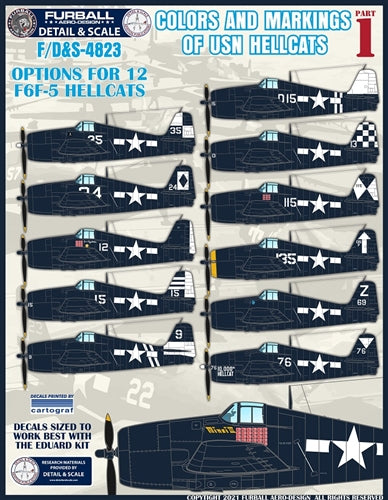 FURBALL F/D&S-4823 1/48 Color & Markings of the F6F-5 Hellcat Part 1