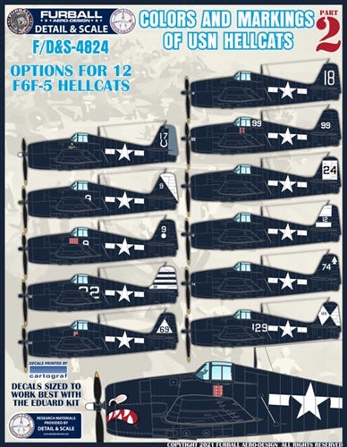 FURBALL F/D&S-4824 1/48 Color & Markings of the F6F-5 Hellcat Part 2