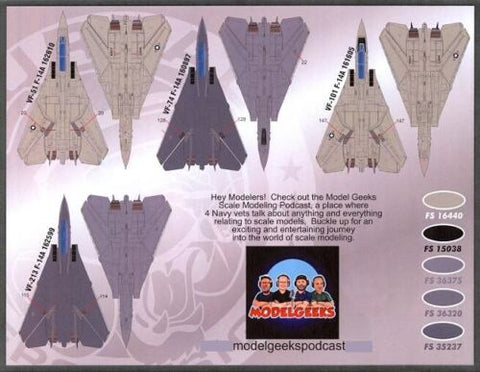 FURBALL FDS-4825 1/48 Tomcat Colors Markings Part XII