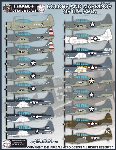 FURBALL FDS-4827 1/48 USN SBD Dauntless colors and markings