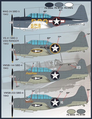 FURBALL FDS-4827 1/48 USN SBD Dauntless colors and markings