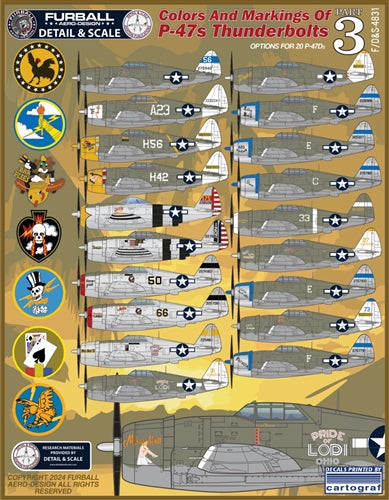 FURBALL F/D&S-4831 1/48 P-47 Coloring and Markings Part 3