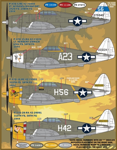 FURBALL F/D&S-4831 1/48 P-47 Coloring and Markings Part 3