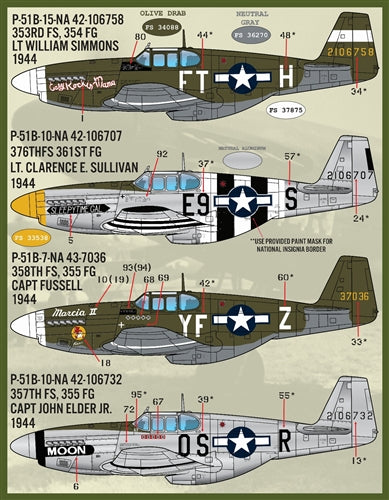 FURBALL F/D&S-4834 1/48 P-51B/C Coloring and Markings Part 1