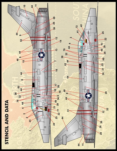 FURBALL F/D&S-7202 1/72 Color and markings of the US Air Force F-100s PT I