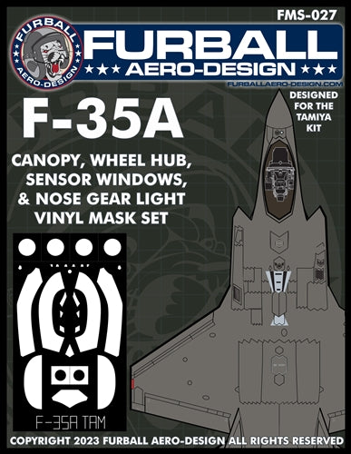 FURBALL  FMS-027 1/48 F-35A Vinyl Mask Set (For Tamiya）