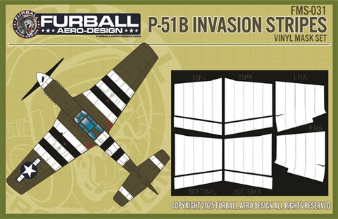 FURBALL FMS-031 1/48 P-51B Invasion Stripes Masks