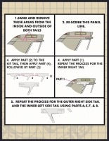 FURBALL FVD48-001 1/48 F-14A Late Vertical Stabilizer Reinforcement Plates (For Tamiya)