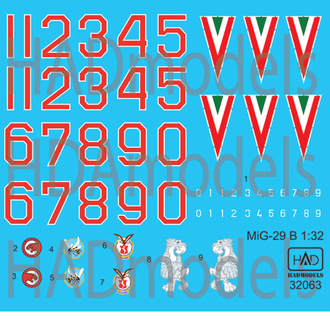HAD Models 32063 1/32 MiG-29 in Hungarian service old painting decal sheet