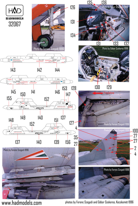 HAD Models 32067 1/32 MiG-29 Russian stencil double decal sheet