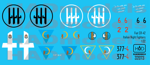 HAD Models 32073 1/32 CR-42 Italian Night fighters decal for ICM kit