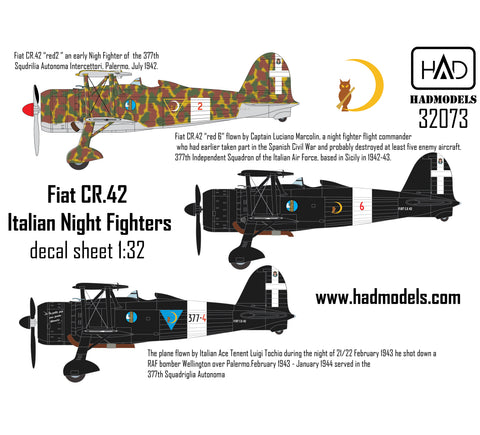 HAD Models 32073 1/32 CR-42 Italian Night fighters decal for ICM kit