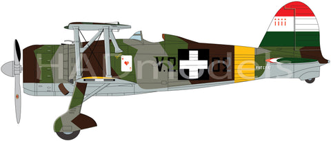 HAD Models 32074 1/32 CR-42 Royal Hungarian Air Force with Cross insignias for ICM kit