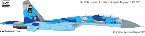 HAD Models 32092 1/32 Ukrainian Su-27P1M Flanker B decal sheet