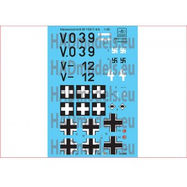 HAD Models 48087/2018 1/48 Messerschmitt Bf 109 F-4/b part II decal sheet